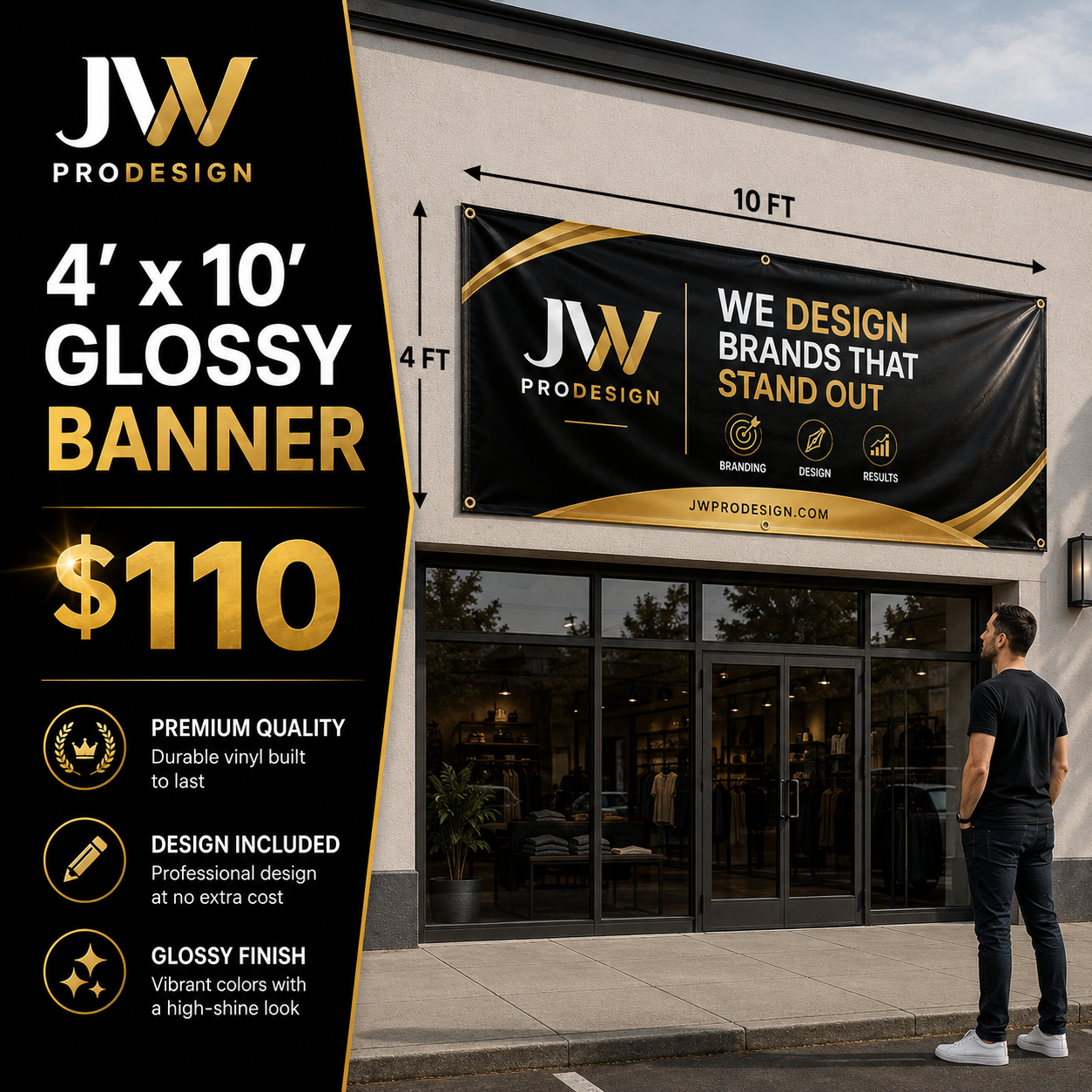 Glossy Custom Banners-Design included