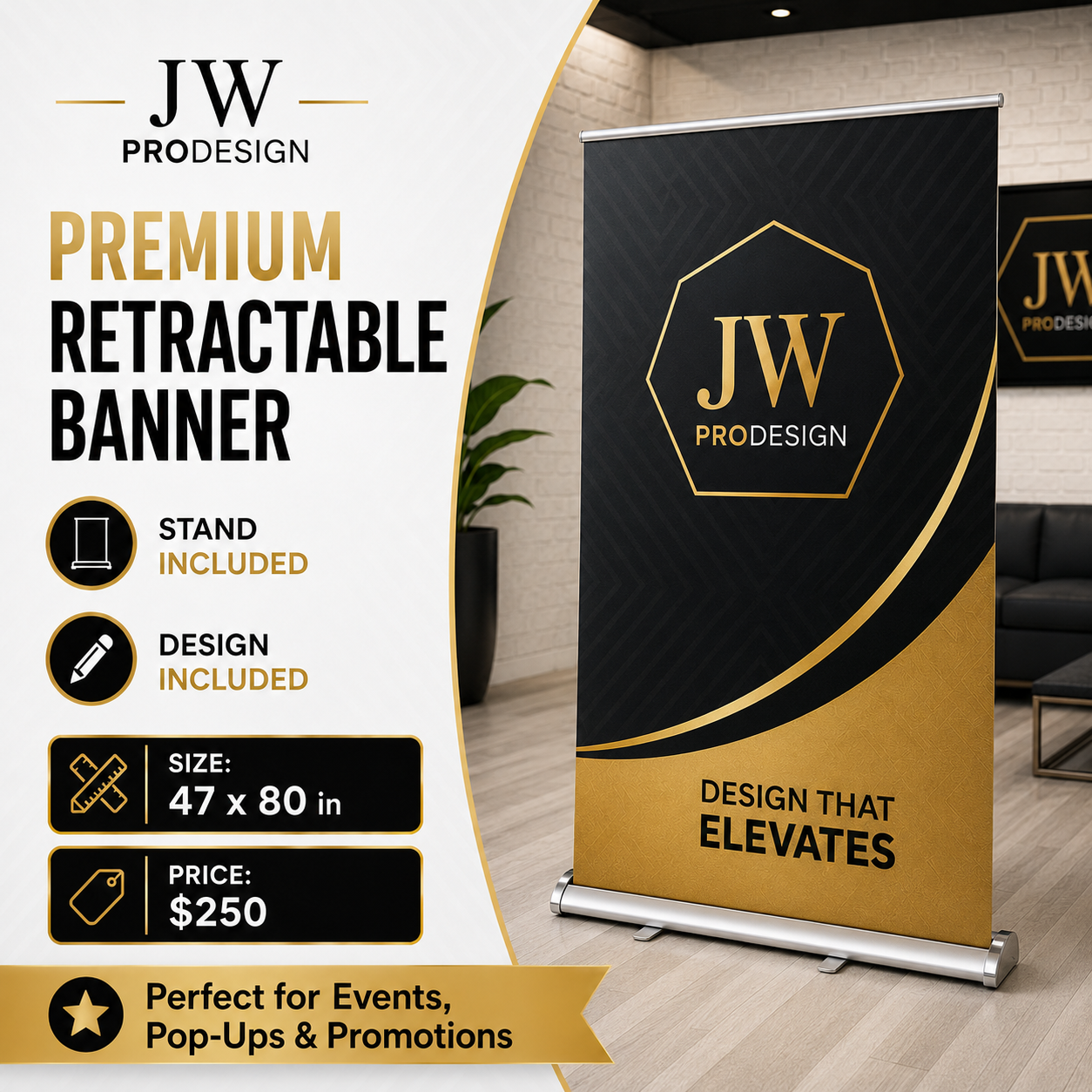 Premium Retractable Banners – Stand &amp; Design Included