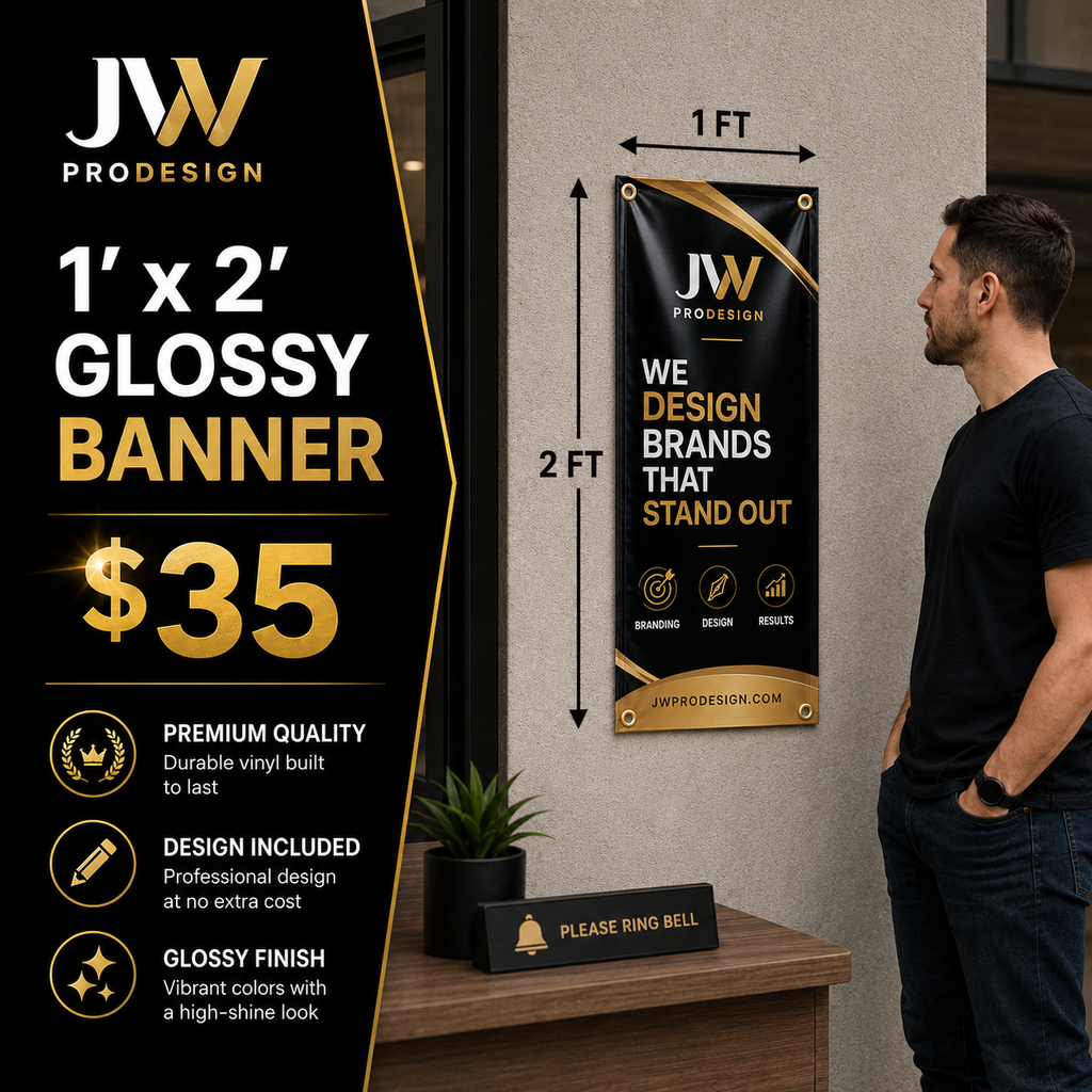 Glossy Custom Banners-Design included