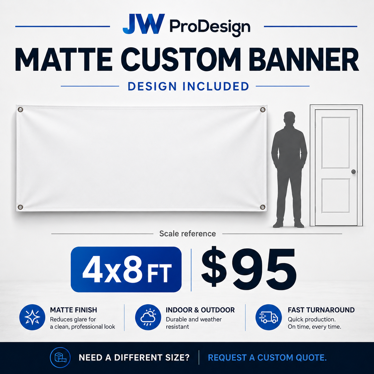 Matte Custom Banners-Design Included