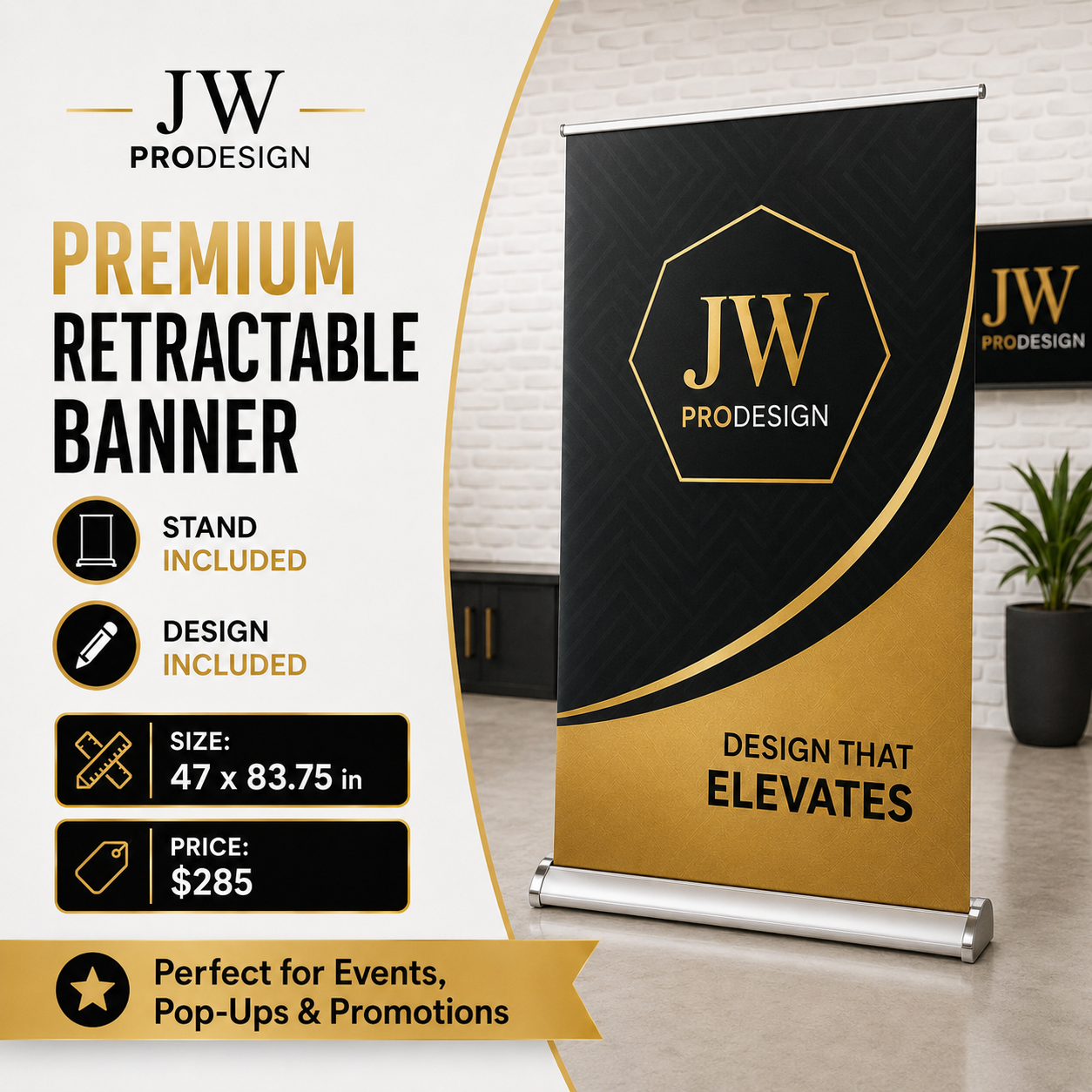 Premium Retractable Banners – Stand &amp; Design Included