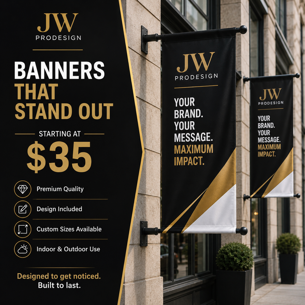 Glossy Custom Banners-Design included