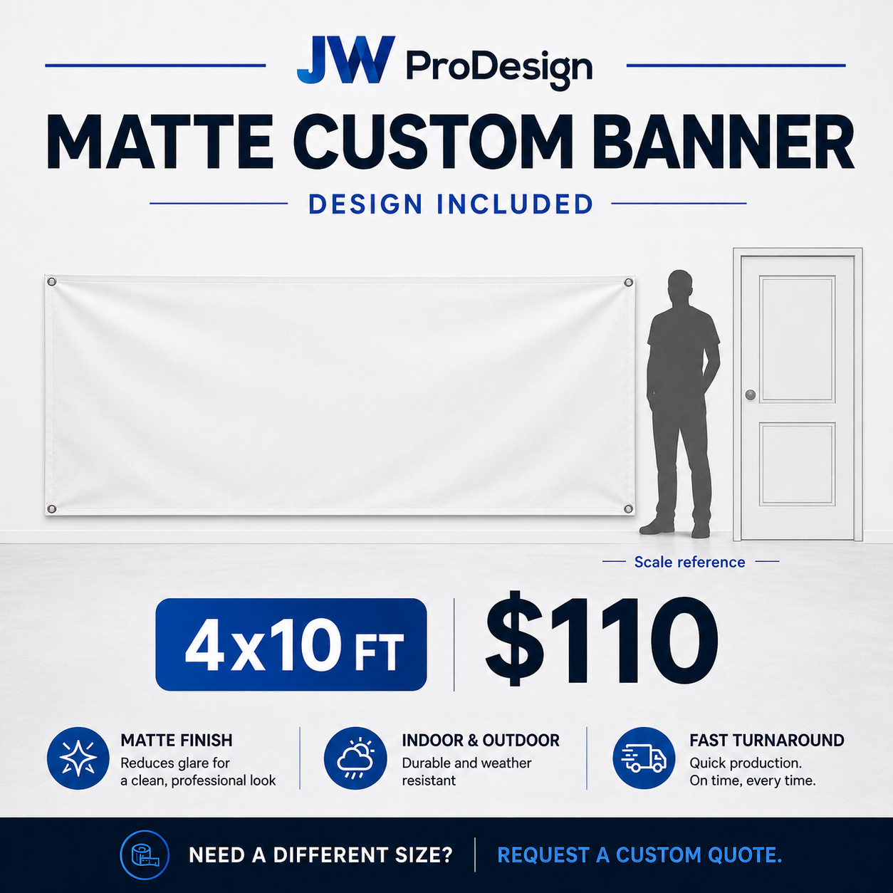 Matte Custom Banners-Design Included