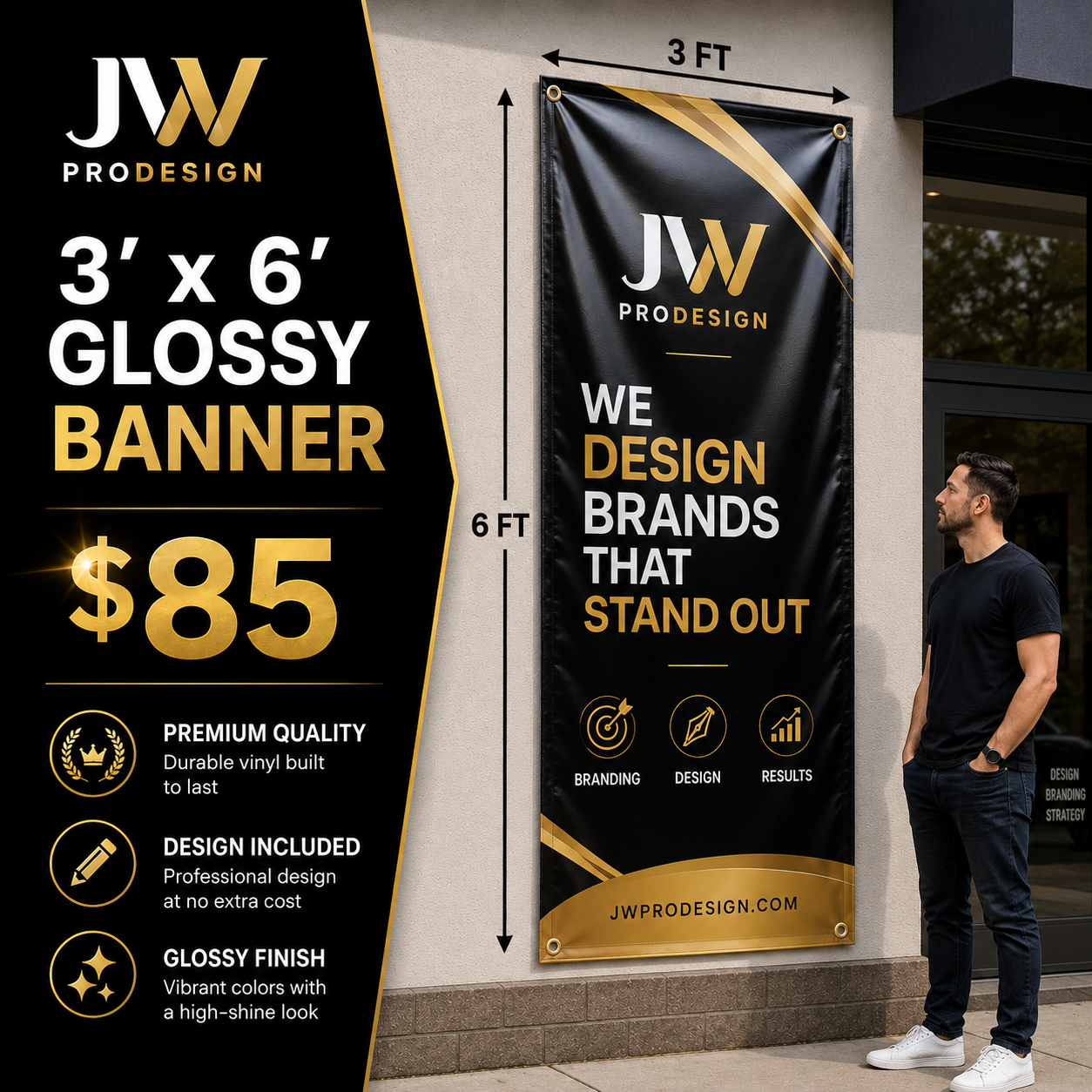 Glossy Custom Banners-Design included