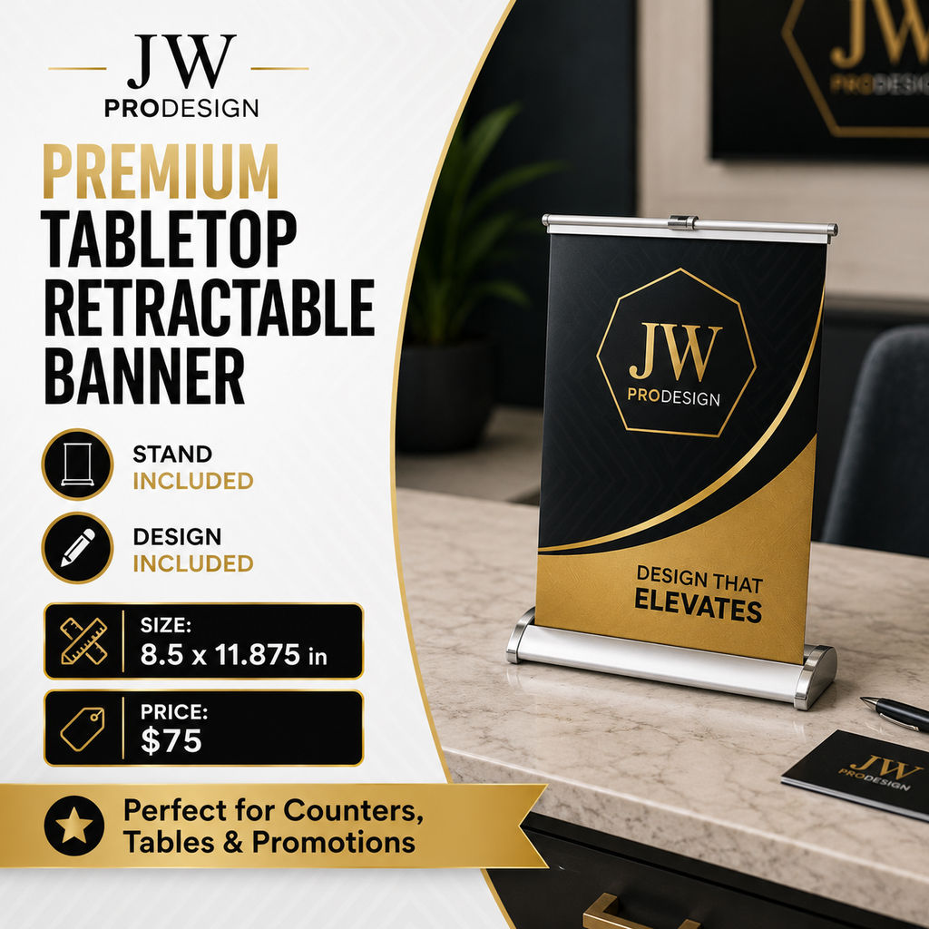 Premium Retractable Banners – Stand &amp; Design Included