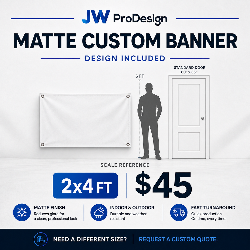 Matte Custom Banners-Design Included