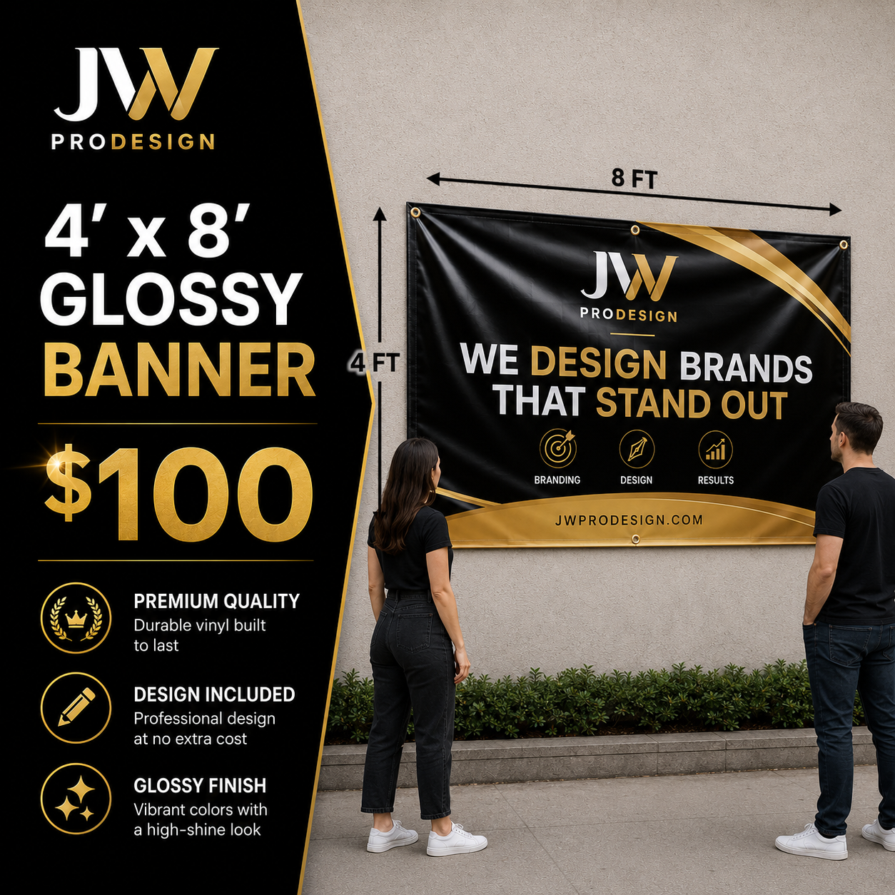 Glossy Custom Banners-Design included