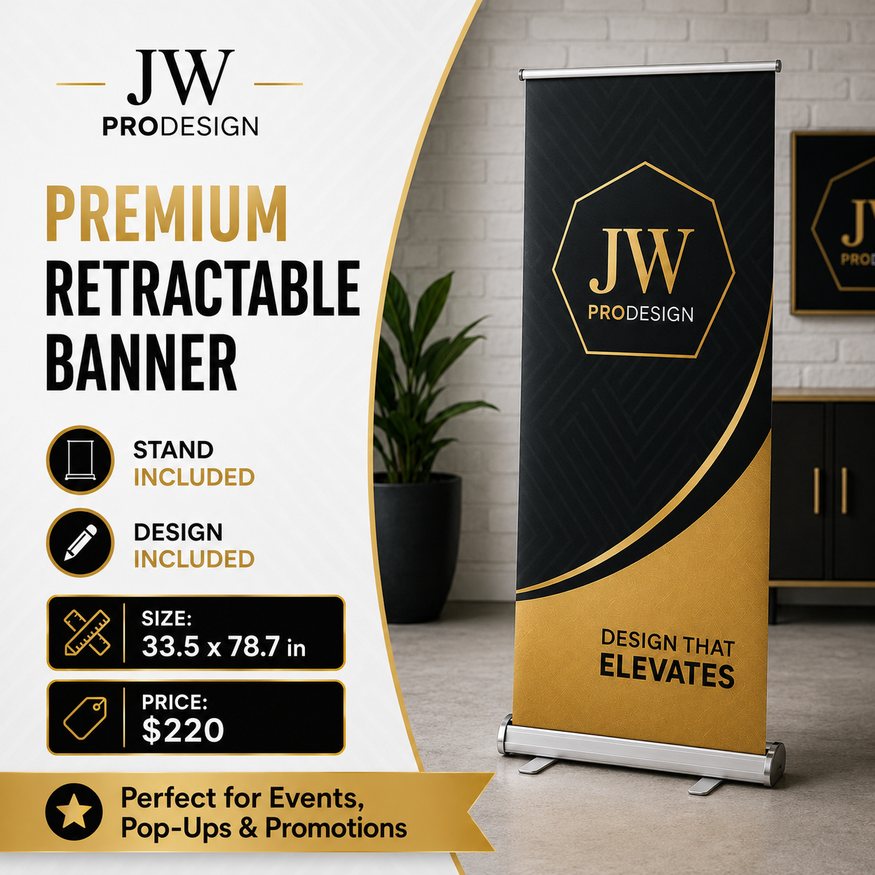 Premium Retractable Banners – Stand &amp; Design Included