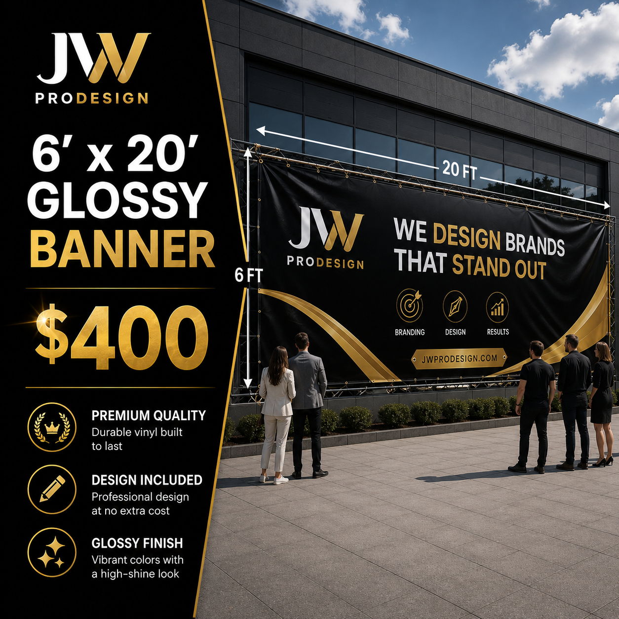 Glossy Custom Banners-Design included