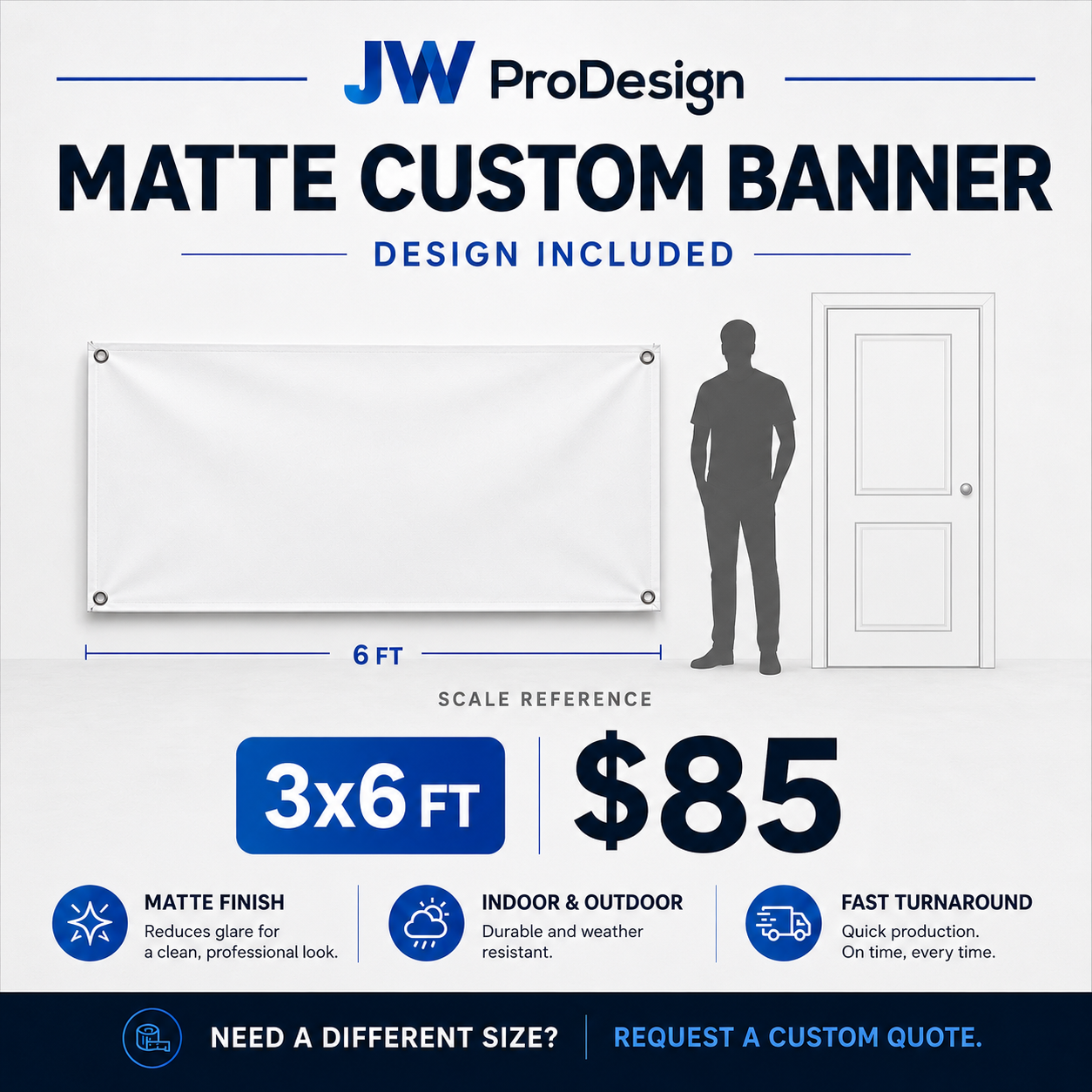 Matte Custom Banners-Design Included